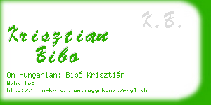 krisztian bibo business card