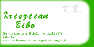 krisztian bibo business card